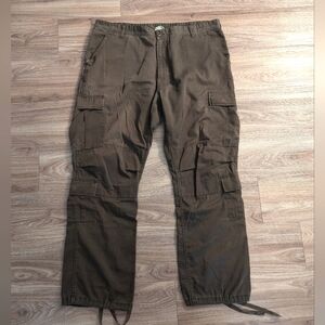 Vintage brown military cargo pants double knee XL